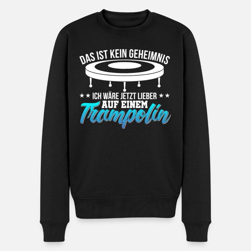 Trampolin - Männer Premium Bio Pullover - Schwarz