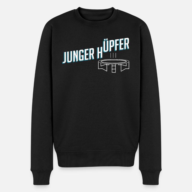 Trampolin - Männer Premium Bio Pullover - Schwarz