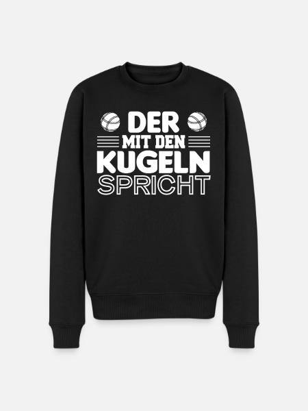 Petanque - Männer Premium Bio Pullover - Schwarz