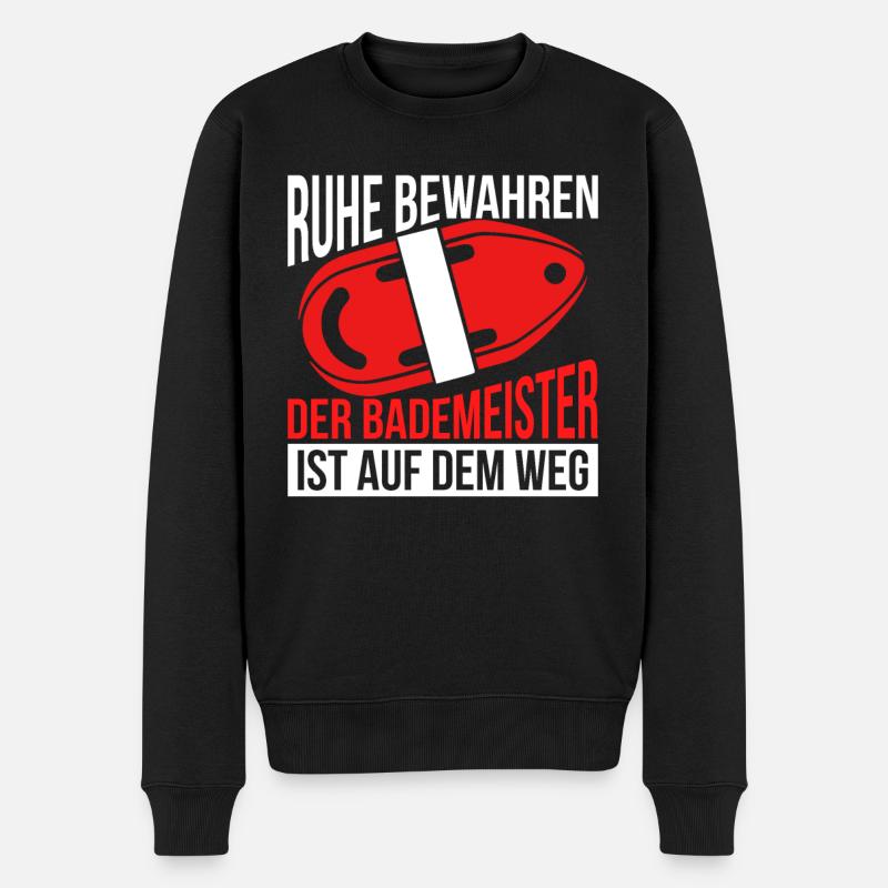 Bademeister - Männer Premium Bio Pullover - Schwarz