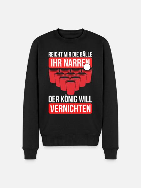 Bierpong - Männer Premium Bio Pullover - Schwarz