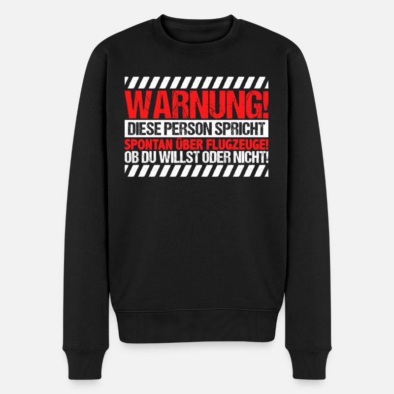 Planespotter - Männer Premium Bio Pullover - Schwarz