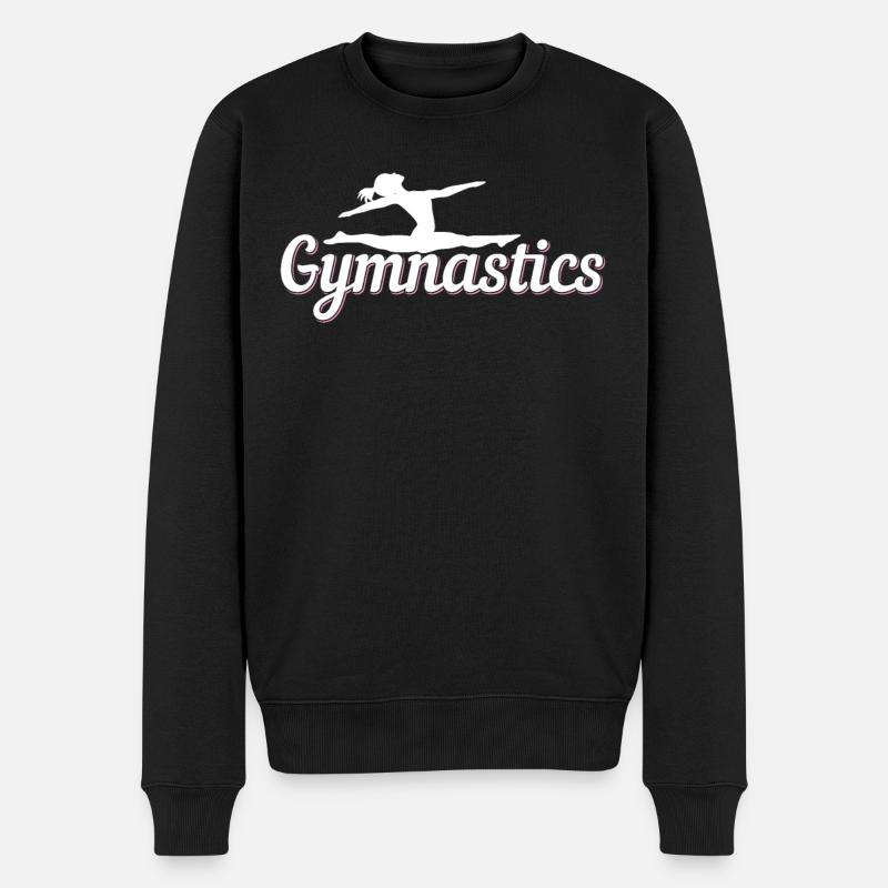 faire de la gymnastique - Pull Premium bio Homme - noir