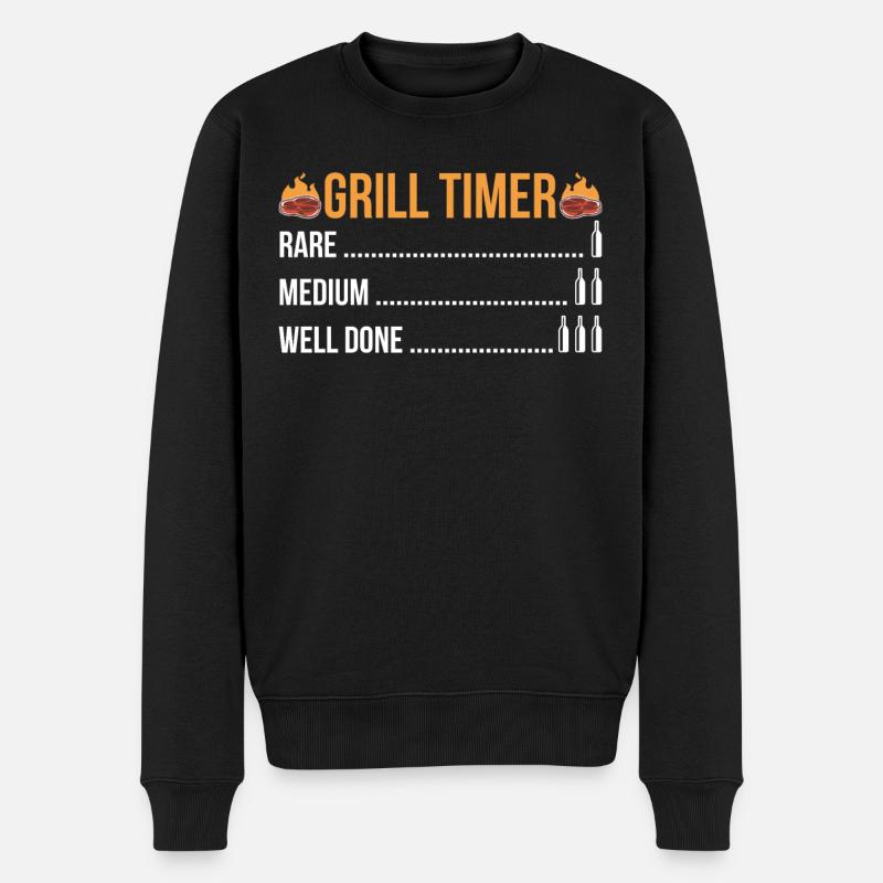 grillage - Pull Premium bio Homme - noir