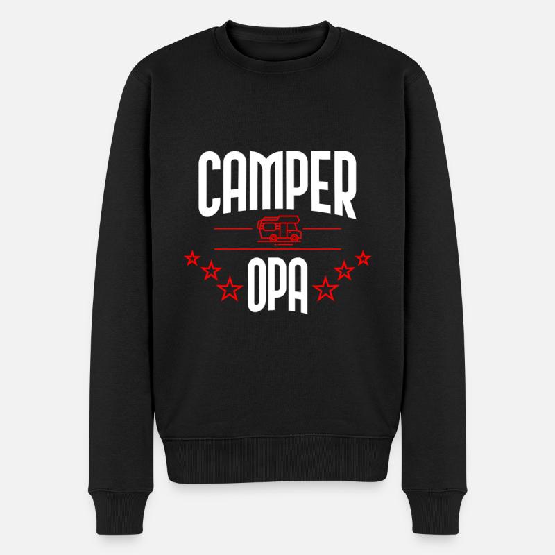 Camper Opa - Männer Premium Bio Pullover - Schwarz