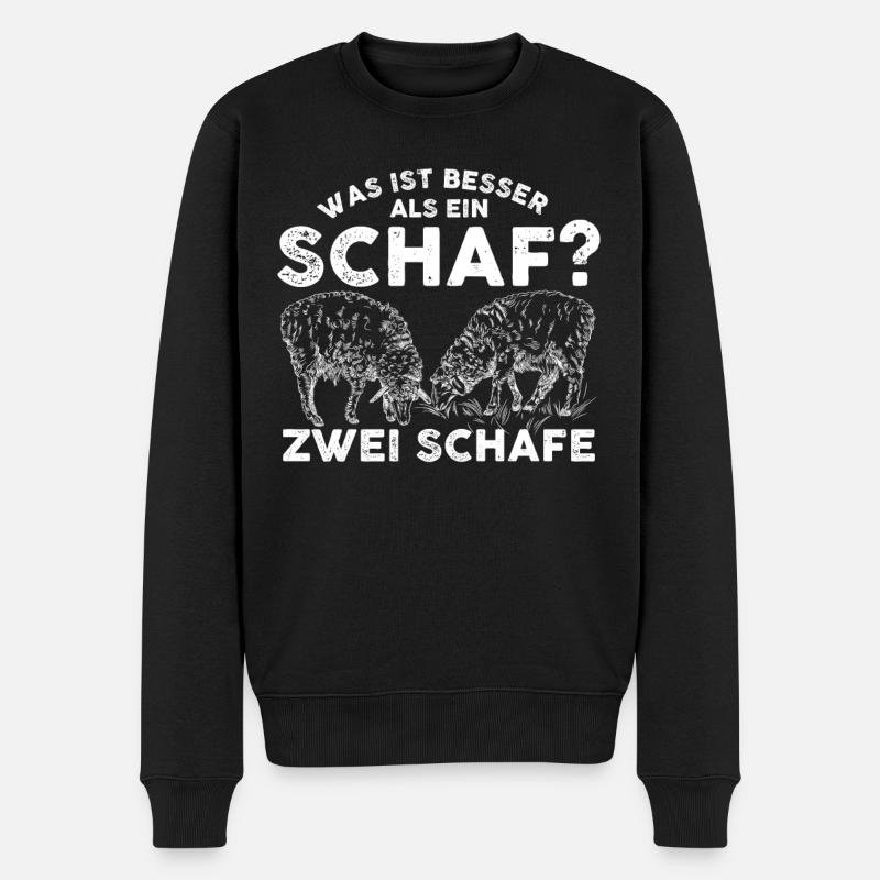 Landwirtschaft Schafe Schaf Geschenk - Männer Premium Bio Pullover - Schwarz