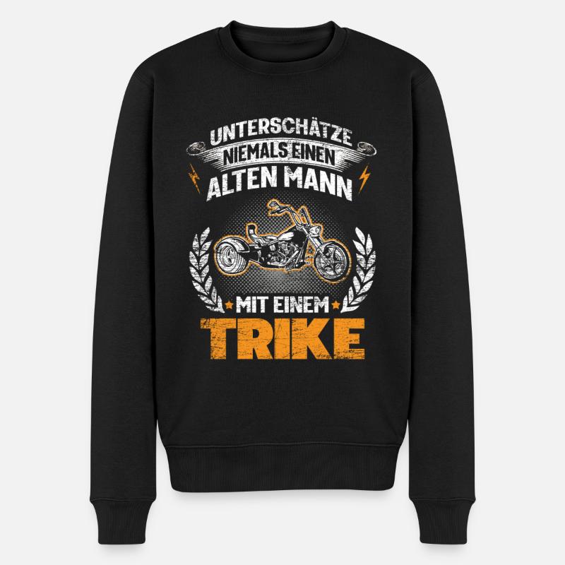 Trike Motorrad Triker Spruch - Männer Premium Bio Pullover - Schwarz