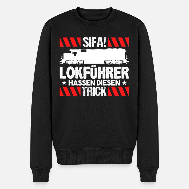 Lokführer Triebfahrzeugführer Lokomotive Sifa - Männer Premium Bio Pullover - Schwarz