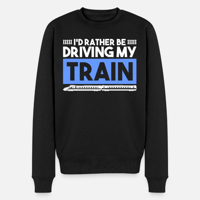 Conducteur de train - Pull Premium bio Homme - noir