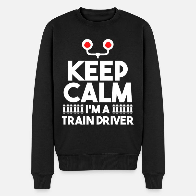 Conducteur de train - Pull Premium bio Homme - noir