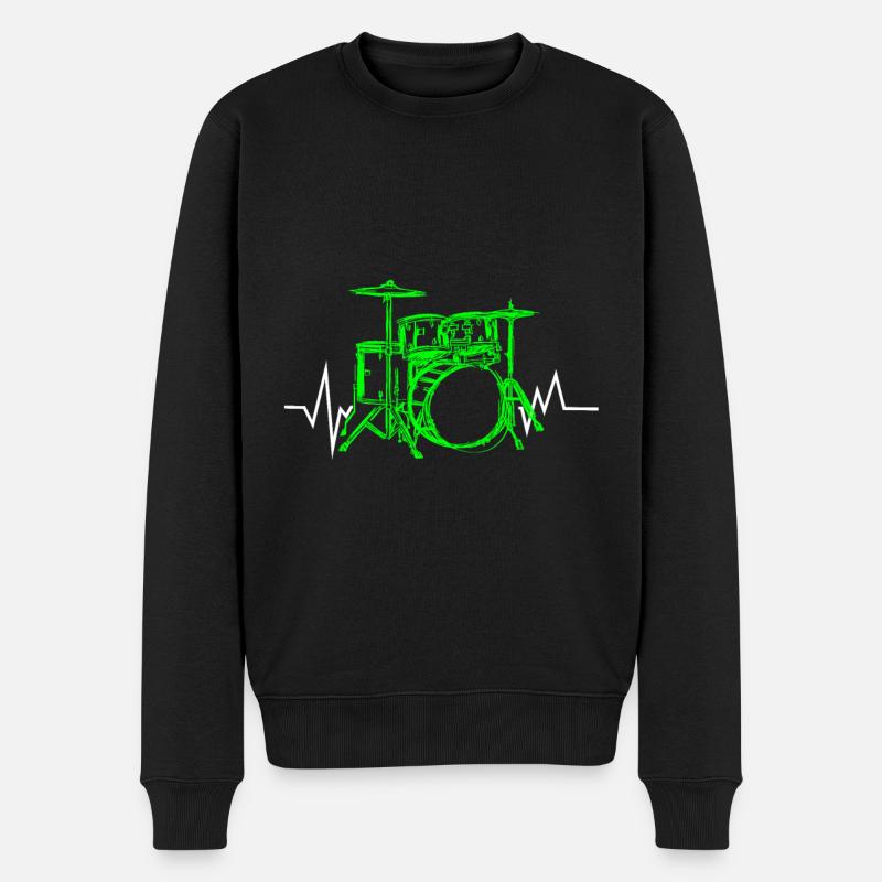 Le batteur - Pull Premium bio Homme - noir