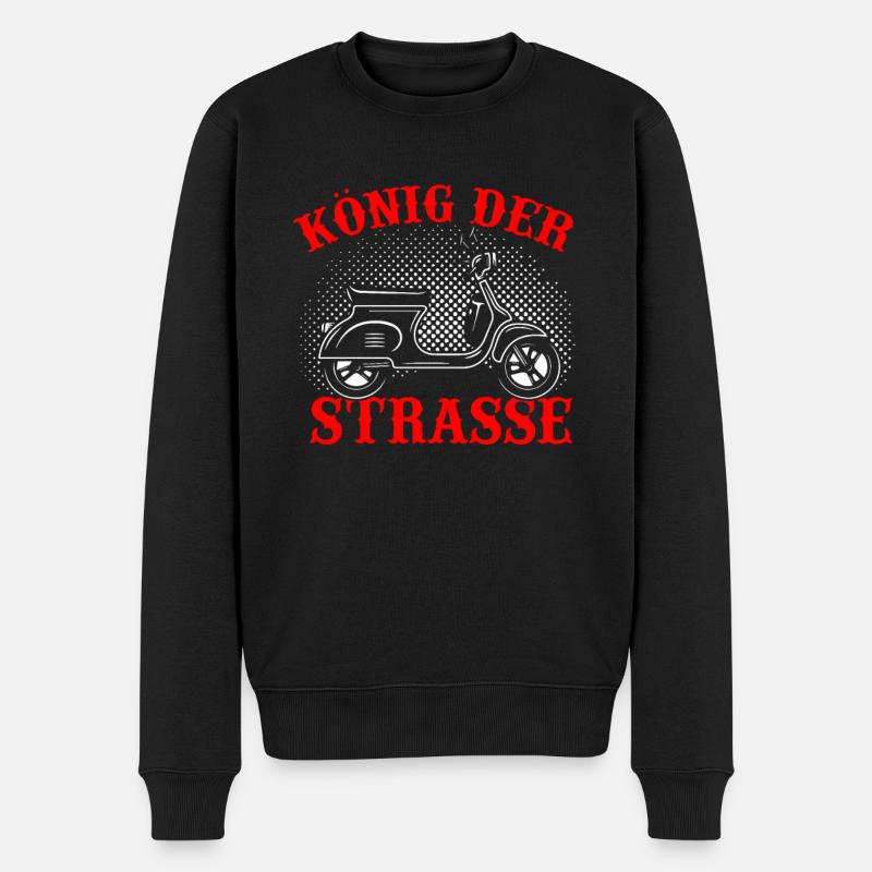 Roller - Männer Premium Bio Pullover - Schwarz