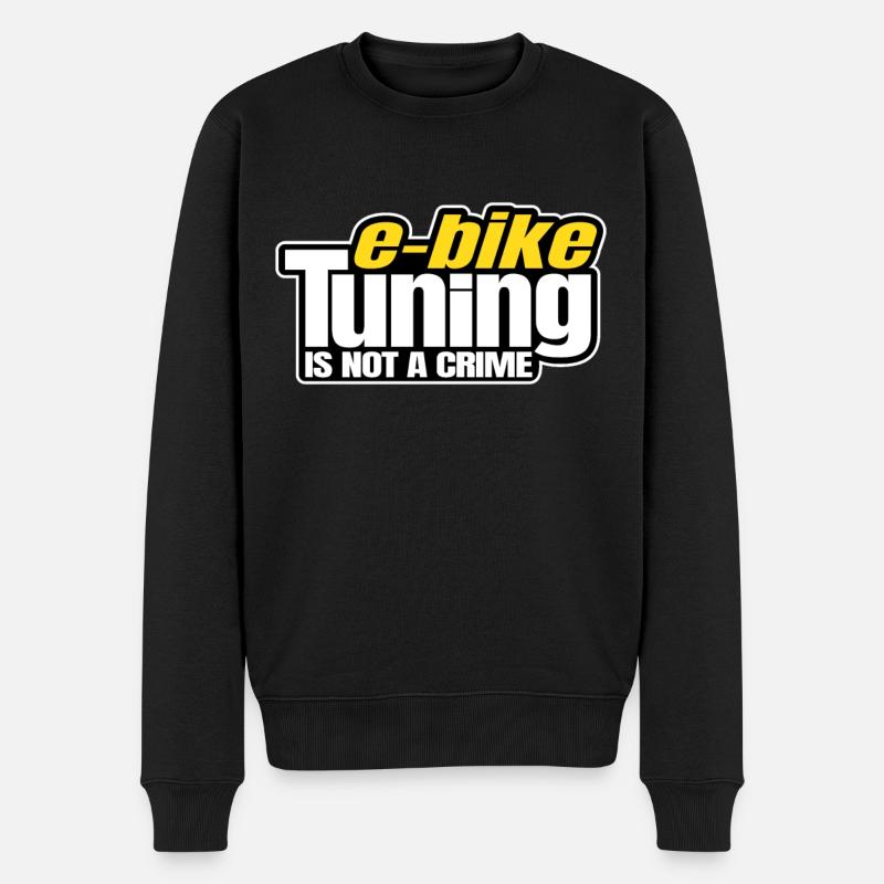 E-Bike Tuning Is Not A Crime Ebike EMTB MTB Tuner - Männer Premium Bio Pullover - Schwarz