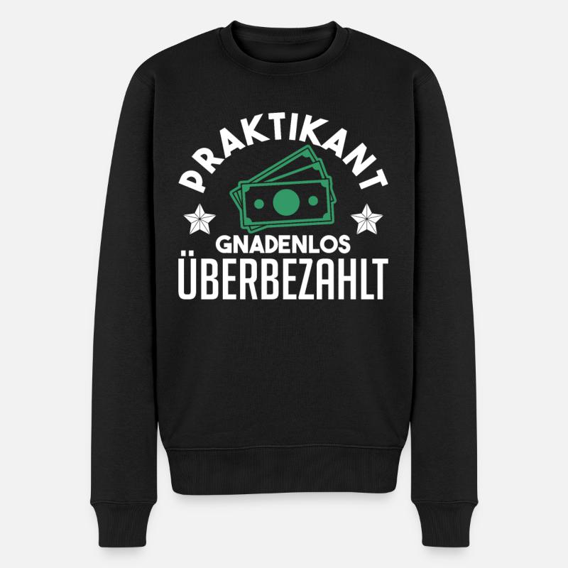 Praktika Ausbildung Praktikum Lehrling Geschenk - Männer Premium Bio Pullover - Schwarz