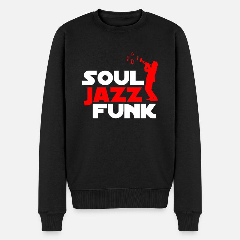 Soul jazz funk - Pull Premium bio Homme - noir