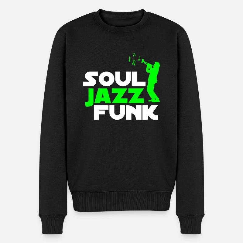 Soul jazz funk - Pull Premium bio Homme - noir