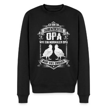 Taubenzüchter Opa - Männer Premium Bio Pullover - Schwarz - Vorne - Nico (187cm)