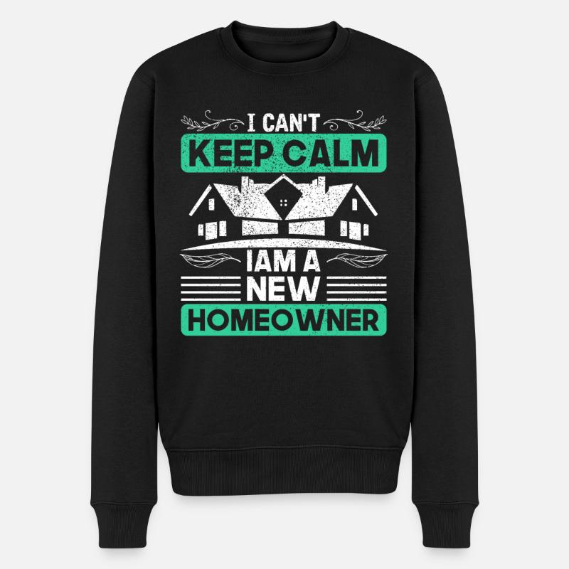 Häuslebauer Bauherren Bauherr Geschenk - Männer Premium Bio Pullover - Schwarz