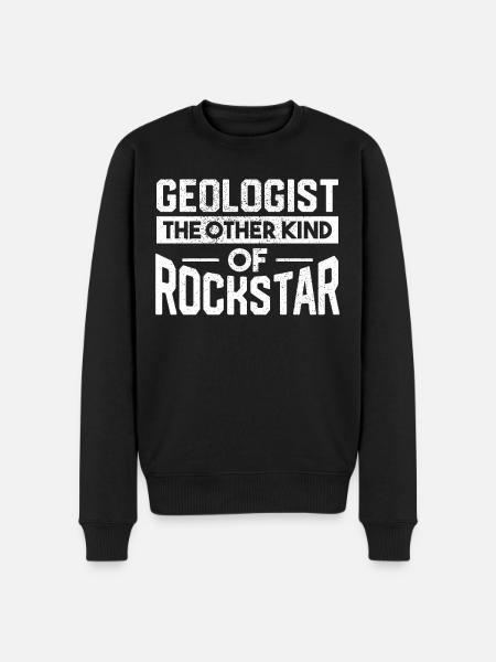 Geologist Rock Geology Gift - Men's Premium Organic Jumper - black