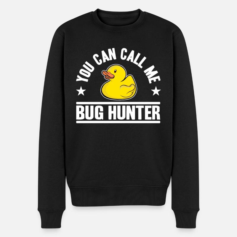 Programmeurs Canard Programmation Debugging Drôle - Pull Premium bio Homme - noir