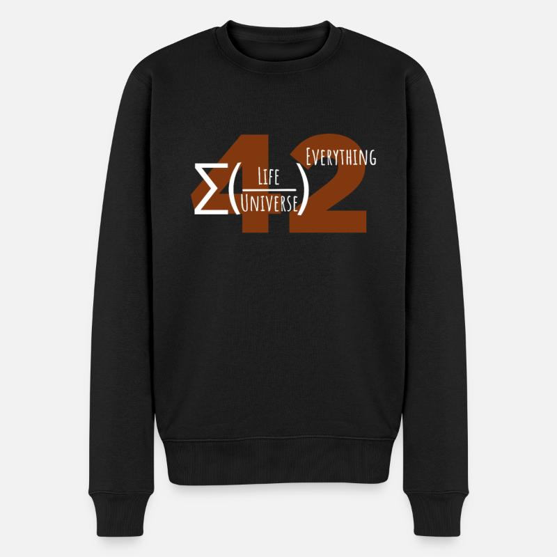 42 ist die Antwort Answer - Männer Premium Bio Pullover - Schwarz