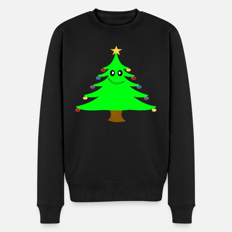 Weihnachten Weihnachtsbaum Geschenkidee - Männer Premium Bio Pullover - Schwarz