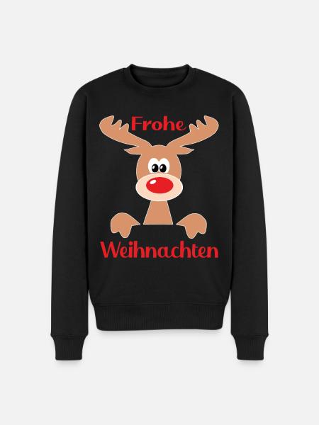 Rentier Advent - Männer Premium Bio Pullover - Schwarz