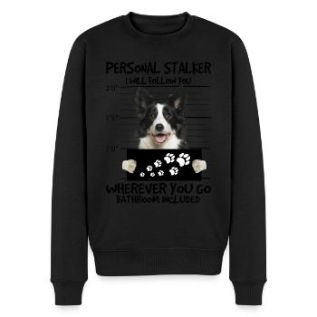 Border collie - Men's Premium Organic Jumper - black - Front - Nico (187cm)