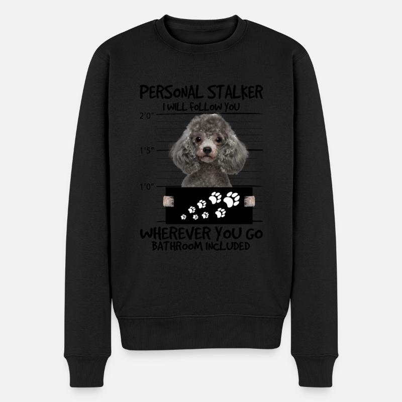 Pudel - Männer Premium Bio Pullover - Schwarz