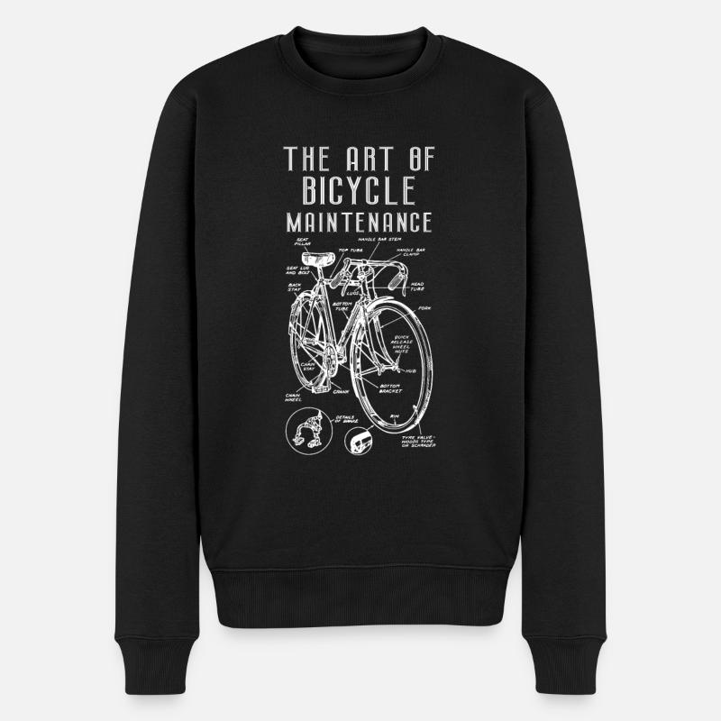 Die Kunst der Fahrradwartung - Männer Premium Bio Pullover - Schwarz