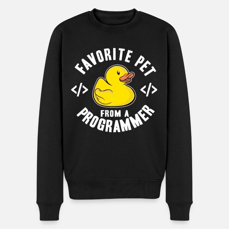 Programmeurs Canard Programmation Debugging Drôle - Pull Premium bio Homme - noir