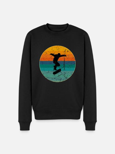 Skateboard Skate Skater Geschenk - Männer Premium Bio Pullover - Schwarz