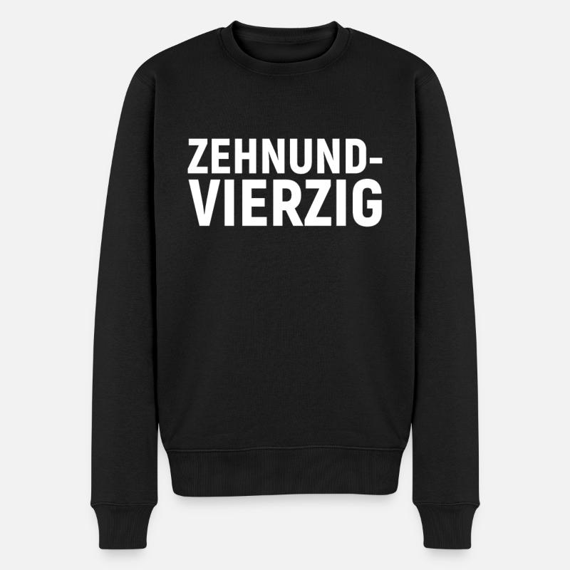 Zehnundvierzig fünfzigster Geburtstag 50. - Männer Premium Bio Pullover - Schwarz