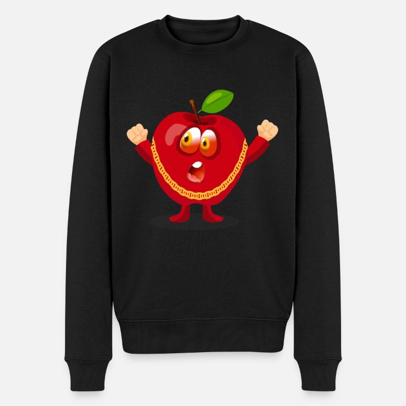 Caractère drôle d’Apple - Pull Premium bio Homme - noir