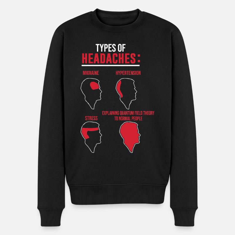 Physics Types of headaches Quantum Field Theory - Men's Premium Organic Jumper - black