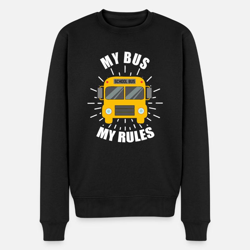 Geschenk Busfahrer Schulbus Bus Papa Kraftfahrer - Männer Premium Bio Pullover - Schwarz