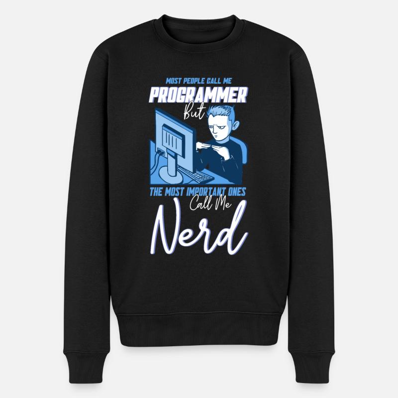 Programmeurs de logiciels geeks - Pull Premium bio Homme - noir