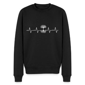 Arbre de vie Battement de cœur - Pull Premium bio Homme - noir - Devant - Nico (187cm)