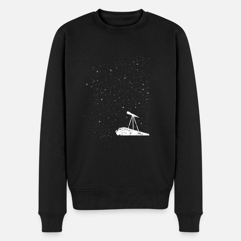 Télescope Astronomie Système solaire Astronome - Pull Premium bio Homme - noir