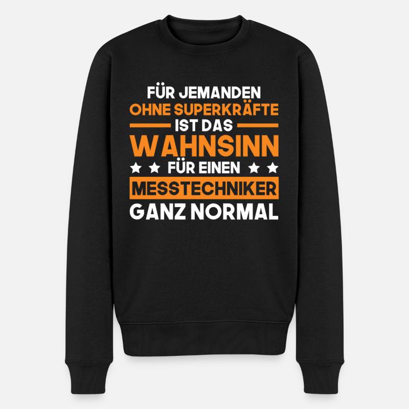 Messtechniker Maschinenbau Messtechnik - Männer Premium Bio Pullover - Schwarz