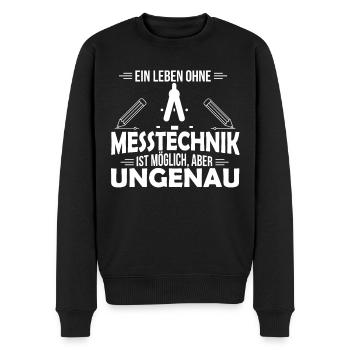 Maschinenbau CAD Konstrukteur Messtechnik - Männer Premium Bio Pullover - Schwarz - Vorne - Nico (187cm)