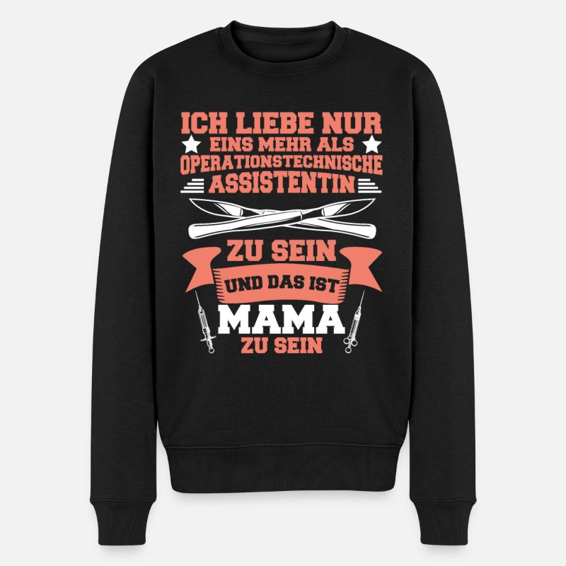 Krankenhaus Spruch Geschenk - Männer Premium Bio Pullover - Schwarz