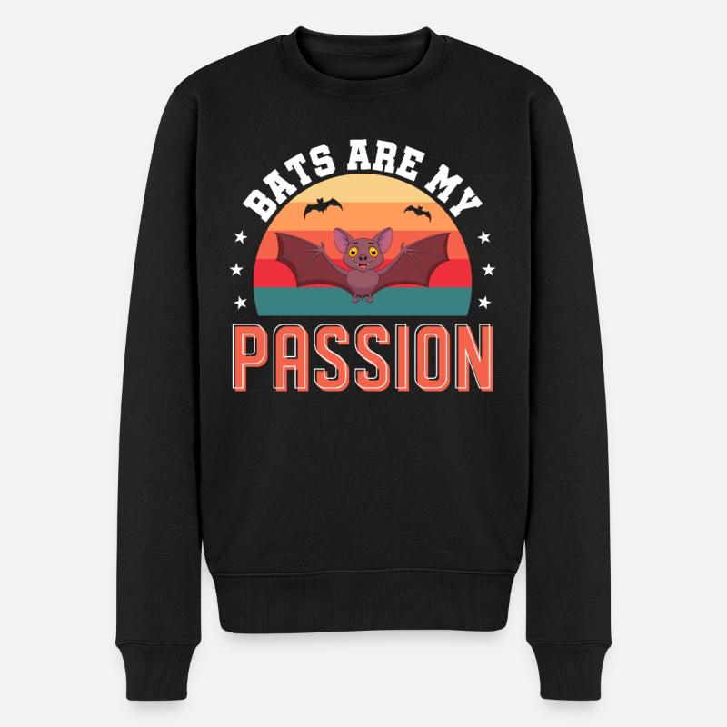 Fledermäuse Fledermaus Spruch Fledermaus - Männer Premium Bio Pullover - Schwarz