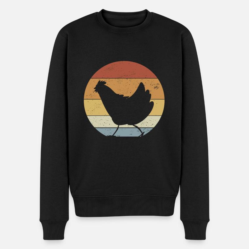 Huhn Hühner Landwirtschaft Bauernhof Landwirt - Männer Premium Bio Pullover - Schwarz