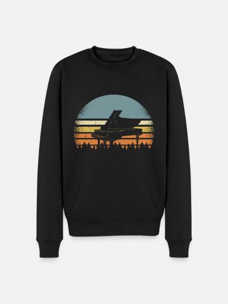 Piano piano - Pull Premium bio Homme - noir