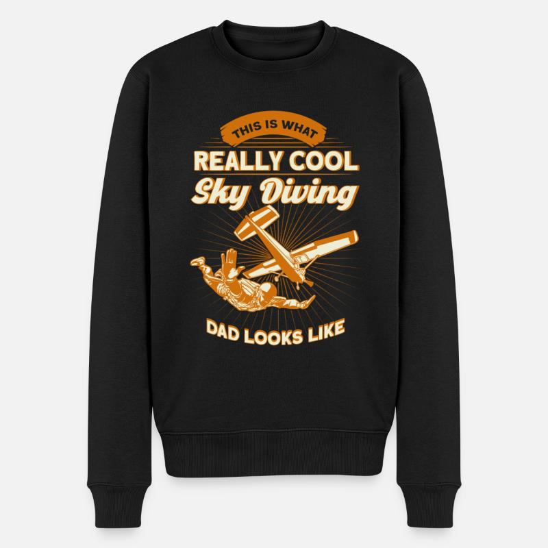 Skydive Skydiving Dad Gift - Men's Premium Organic Jumper - black