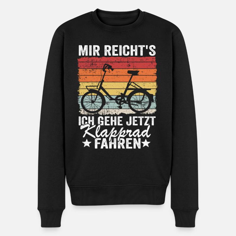 Klapprad Geschenk Faltrad Klappradfahrer Spruch - Männer Premium Bio Pullover - Schwarz