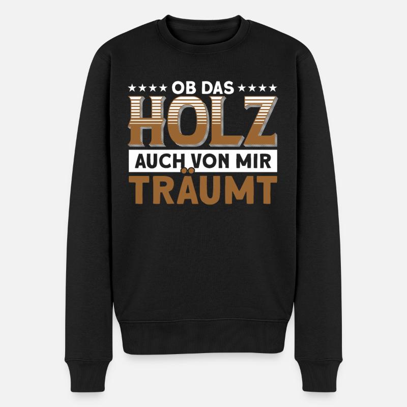 Drechsler Holzwerker Drechseln Geschenk - Männer Premium Bio Pullover - Schwarz