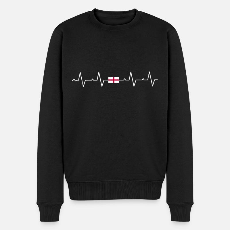 Angleterre Anglais Anglais Drapeau anglais - Pull Premium bio Homme - noir