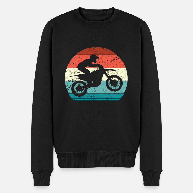 Motocross - Pull Premium bio Homme - noir